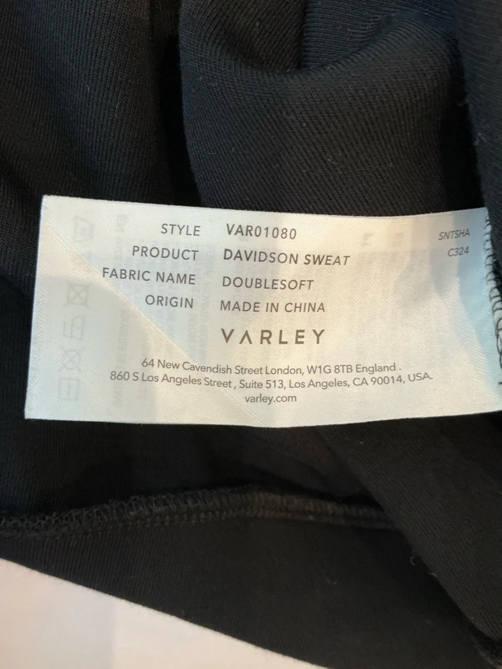 Varley Black DoubleSoft Pullover Davidson Sweat Size Small - Picture 14 of 15